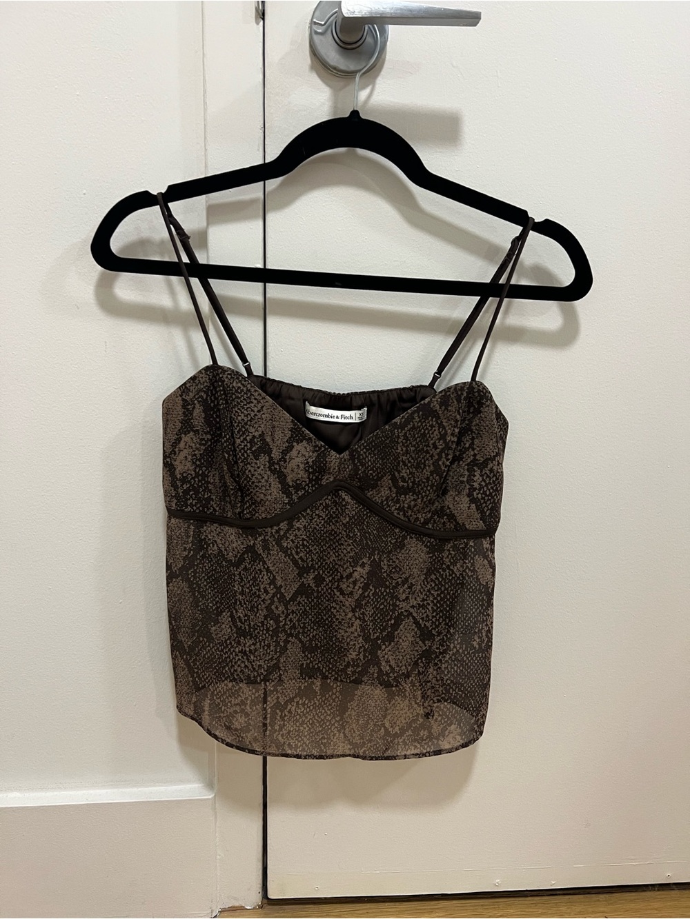 Abercrombie & Fitch Brown Snake-Print Cami Top